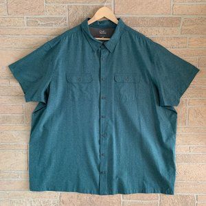 Croft & Barrow Blue Camp Shirt Big & Tall 4XB